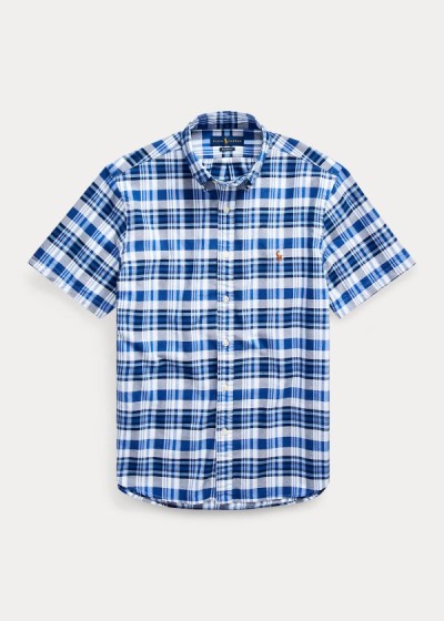 Camisa Oxford Polo Ralph Lauren Hombre Azules / Blancos / Multicolor - Classic Fit Plaid - TZBIC9204